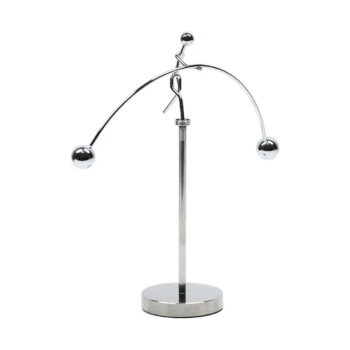 كرة توازن دائمة، كرة نيوتن بلياردو معدنية صغيرة لرفع الاثقال نيوتن وعلوم الفيزياء، لعبة توازن من الستيل، لعبة فن حركي للعلوم وعلم النفس وديكور المنزل والمكتب